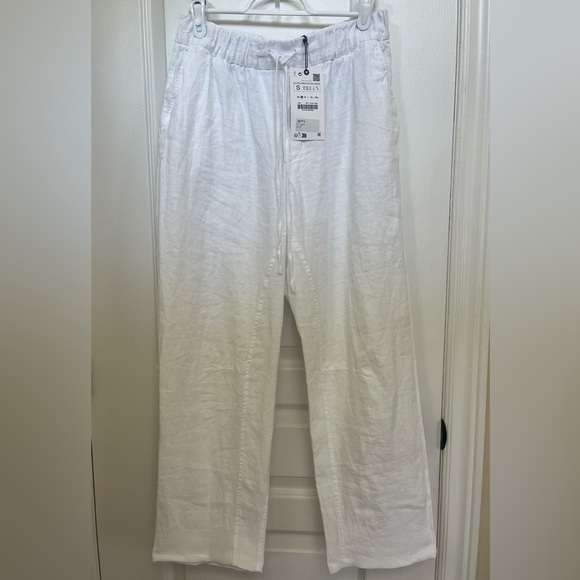 Zara linen straight leg joggers-relaxed fit-Never worn, new with tags. - Picture 2 of 15
